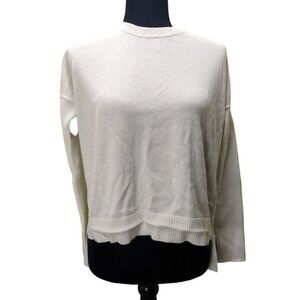 Athleta Open Back Sweater Size Small White